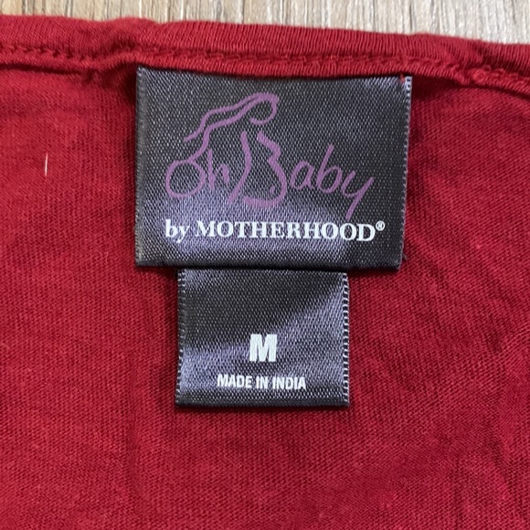 Oh Baby by Motherhood red 3/4 length sleeve shirt, size medium - Picture 2 of 2